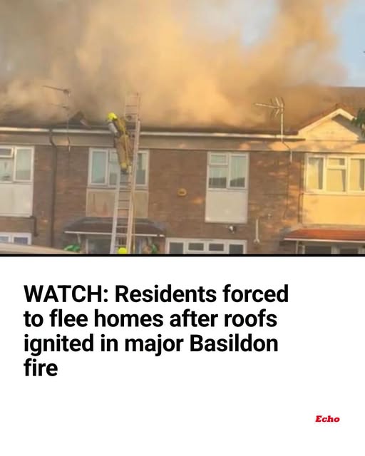 Basildon Residents Vange Basildon England – Major Fire Forces Families to Flee Homes as Blaze Engulfs Roofs