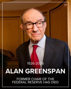 Alan Greenspan Death Obituary Washington United States – Former Federal Reserve Chair and Influential Economist Dies at 100